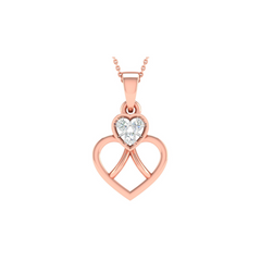 18KT ROSE GOLD HENRY REAL DIAMOND PENDANT