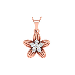 18KT ROSE GOLD ASTER REAL DIAMOND PENDANT