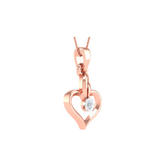 18KT ROSE GOLD LUCY REAL DIAMOND PENDANT