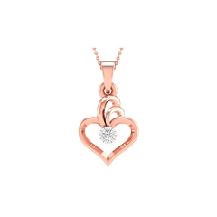 18KT ROSE GOLD LUCY REAL DIAMOND PENDANT