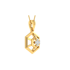 18KT YELLOW GOLD AMARA REAL DIAMOND PENDANT