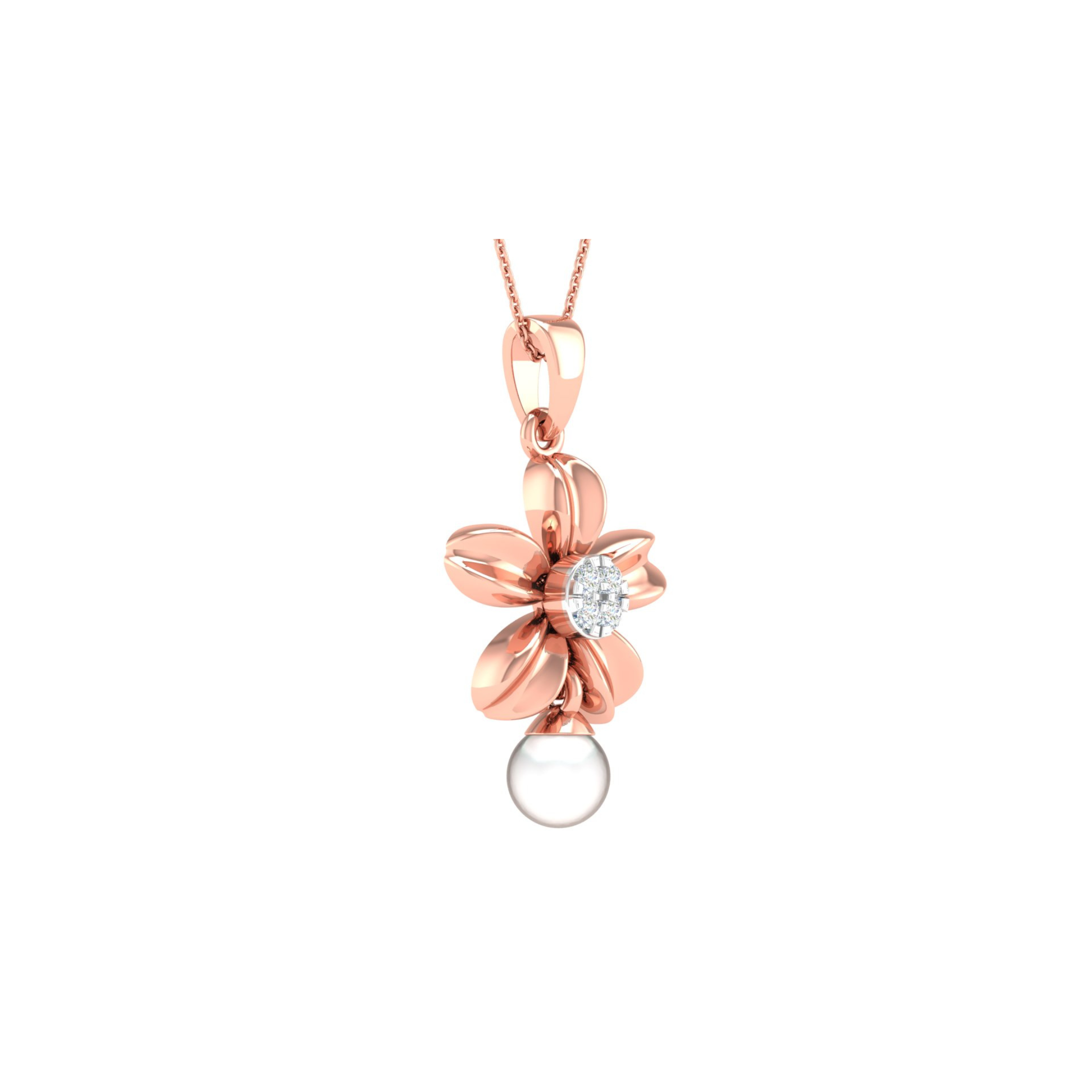 18KT ROSE GOLD EDEN REAL DIAMOND PENDANT