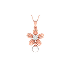 18KT ROSE GOLD EDEN REAL DIAMOND PENDANT