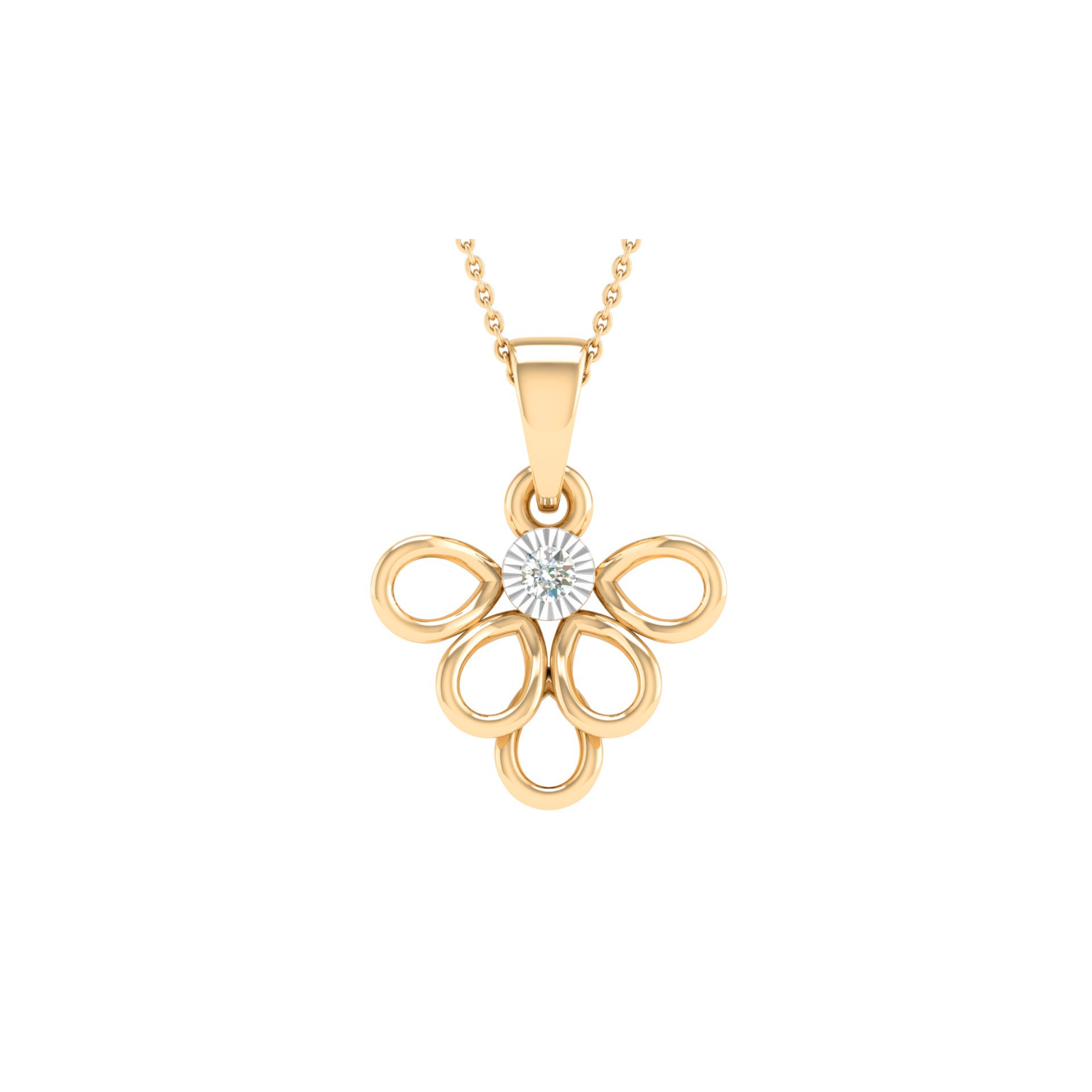 18KT ROSE GOLD HAZEL REALDIAMOND PENDANT