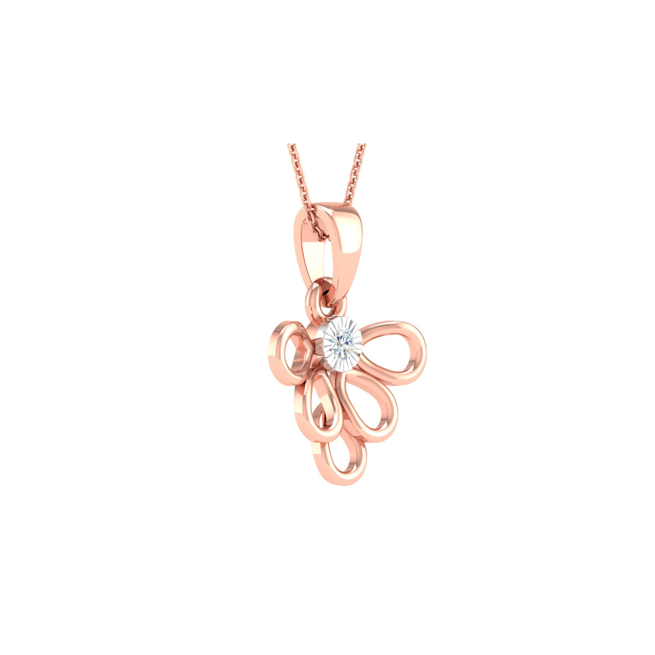 18KT ROSE GOLD HAZEL REALDIAMOND PENDANT