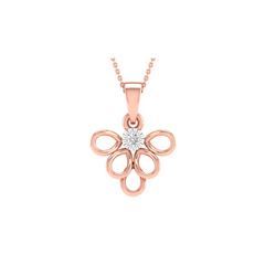 18KT ROSE GOLD HAZEL REALDIAMOND PENDANT