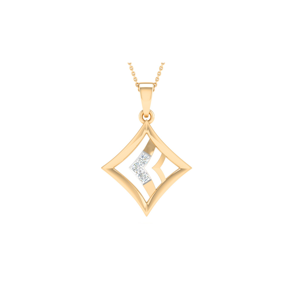 18KT ROSE GOLD CALVIN REAL DIAMOND PENDANT