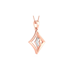 18KT ROSE GOLD CALVIN REAL DIAMOND PENDANT