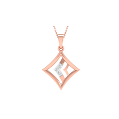 18KT ROSE GOLD CALVIN REAL DIAMOND PENDANT