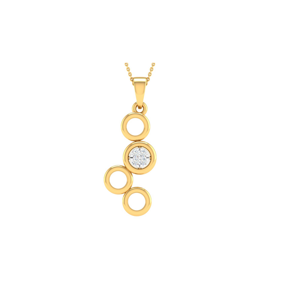 18KT ROSE GOLD NORA REAL DIAMOND PENDANT