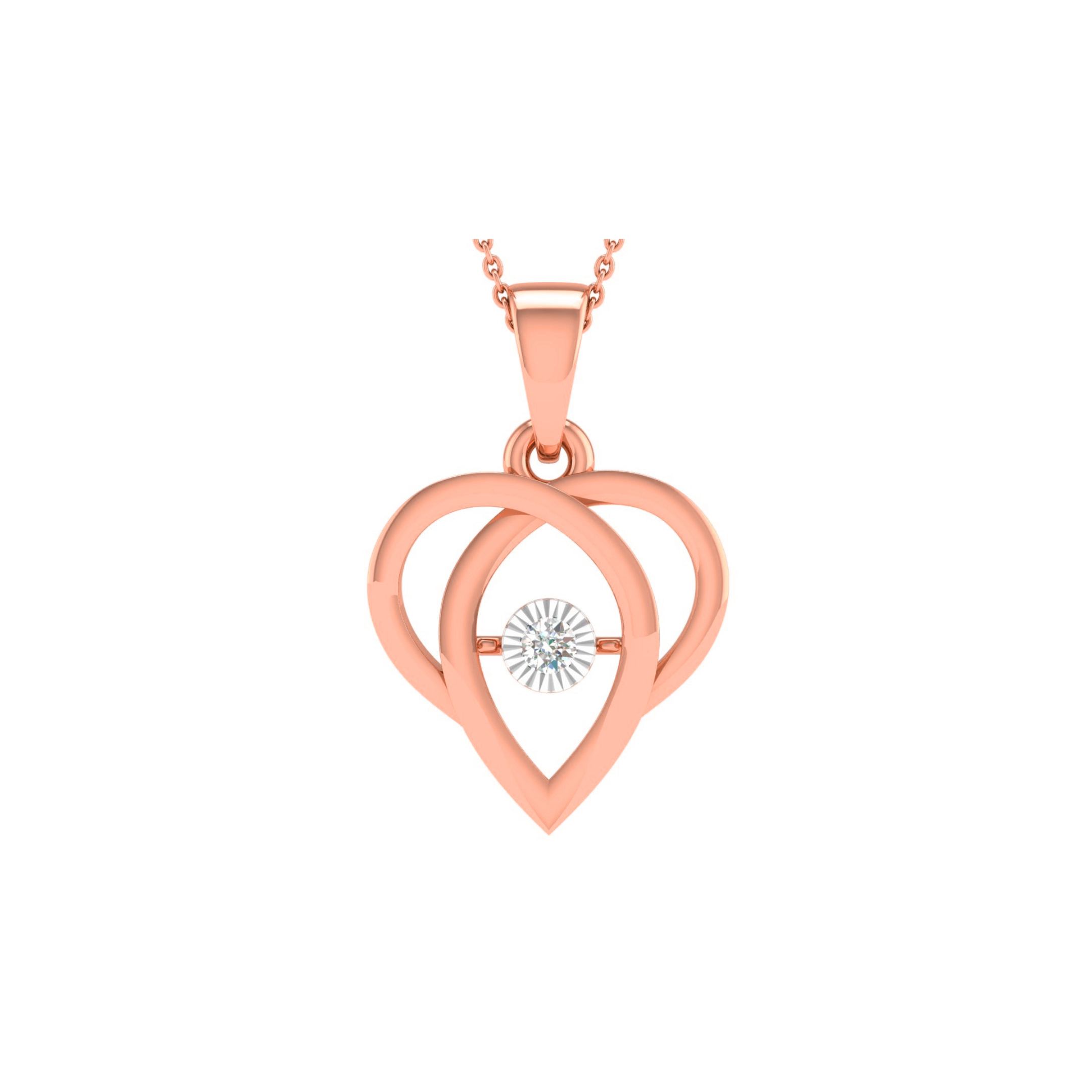 18KT YELLOW GOLD NERIAH REAL DIAMOND PENDANT