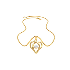 18KT YELLOW GOLD NERIAH REAL DIAMOND PENDANT