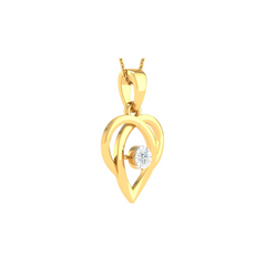 18KT YELLOW GOLD NERIAH REAL DIAMOND PENDANT