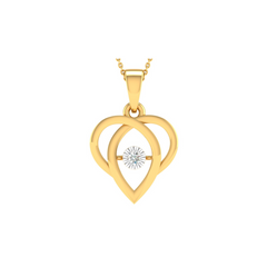 18KT YELLOW GOLD NERIAH REAL DIAMOND PENDANT