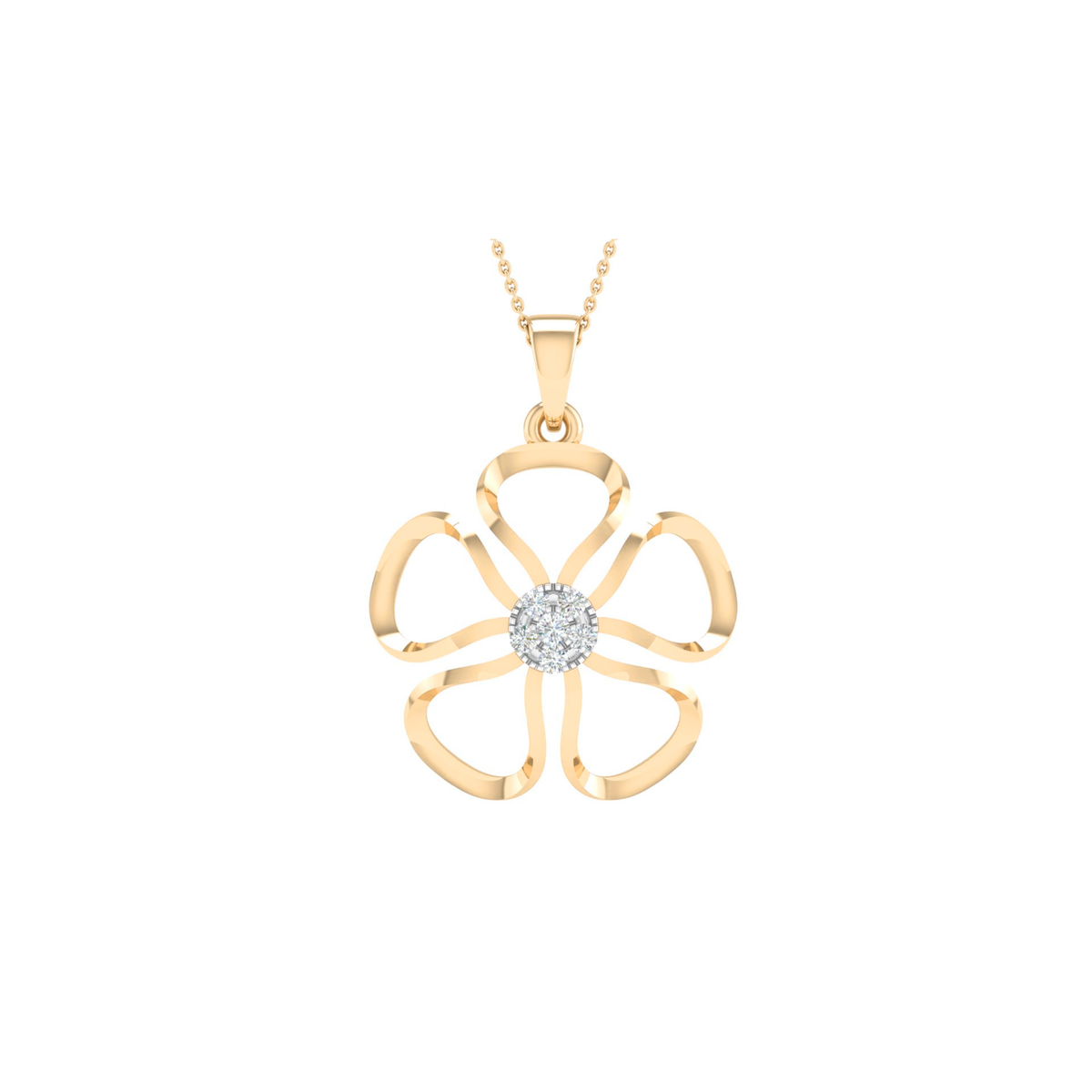 18KT ROSE GOLD MURRAYA REAL DIAMOND PENDANT