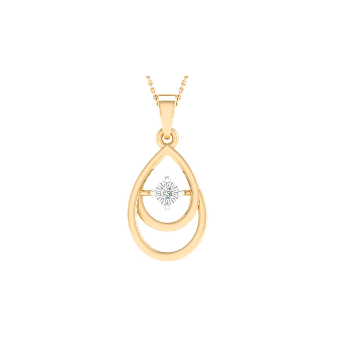 18KT ROSE GOLD NATALIA REAL DIAMOND PENDANT