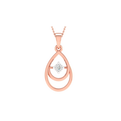 18KT ROSE GOLD NATALIA REAL DIAMOND PENDANT