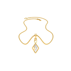 18KT YELLOW GOLD ETHAN REAL DIAMOND PENDANT