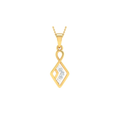 18KT YELLOW GOLD ETHAN REAL DIAMOND PENDANT