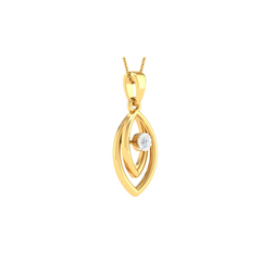 18KT YELLOW GOLD REMI REAL DIAMOND PENDANT