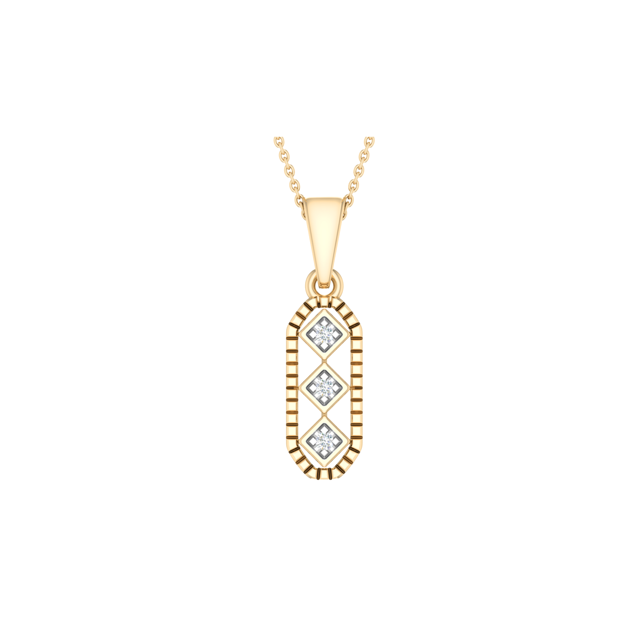 18KT ROSE GOLD ROWYN REAL DIAMOND PENDANT