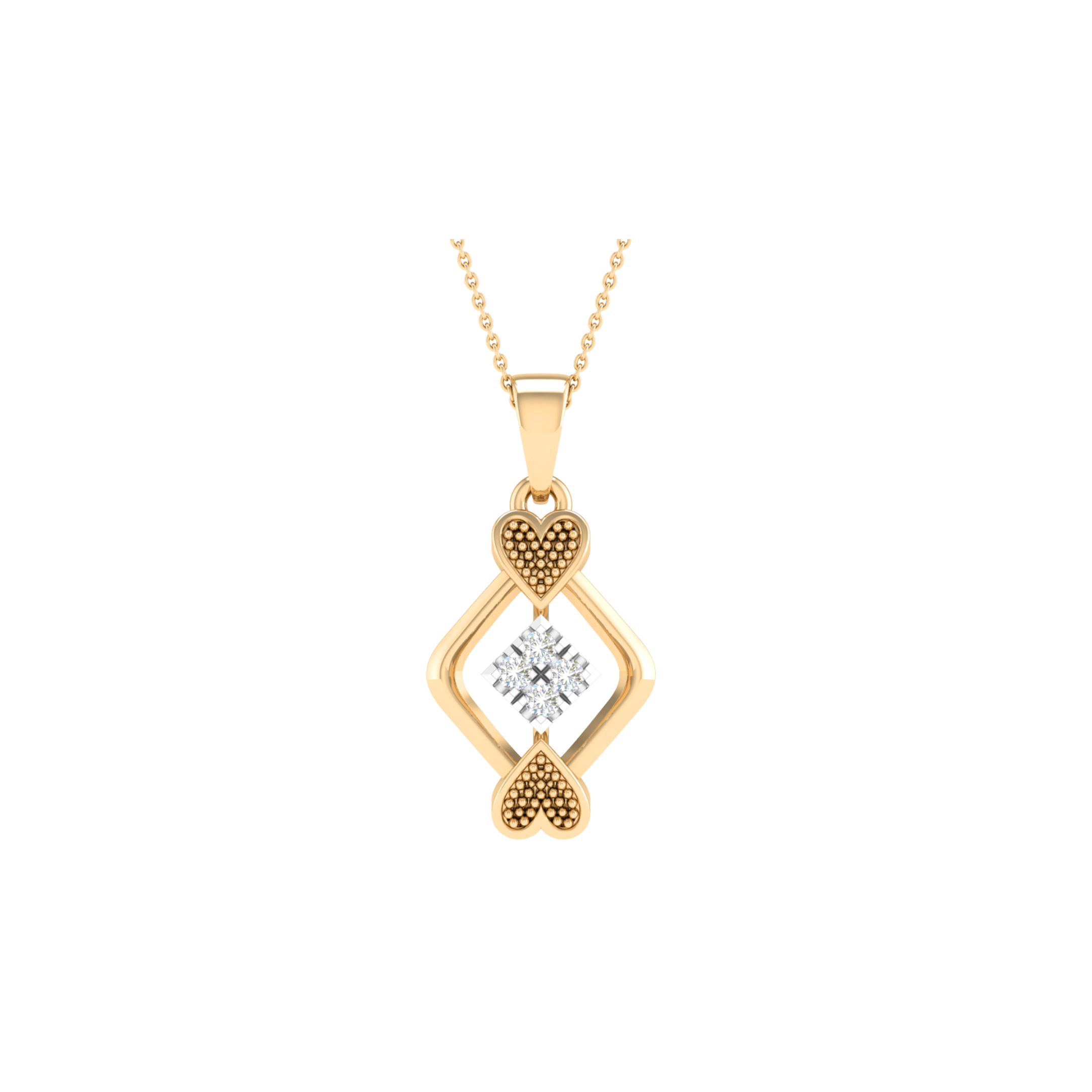 18KT ROSE GOLD KIANA REAL DIAMOND PENDANT