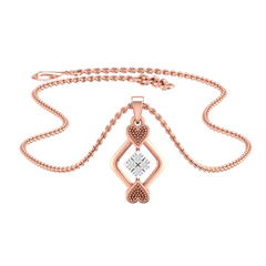 18KT ROSE GOLD KIANA REAL DIAMOND PENDANT