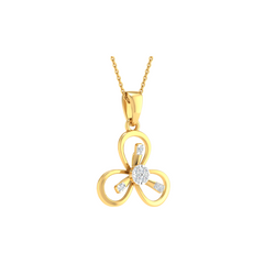 18KT YELLOW GOLD TANNI REAL DIAMOND PENDANT