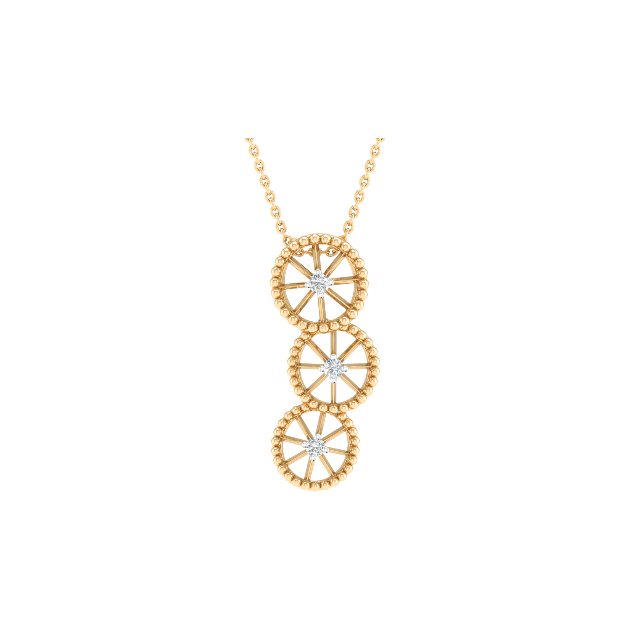 18KT ROSE GOLD ARLINE REAL DIAMOND PENDANT