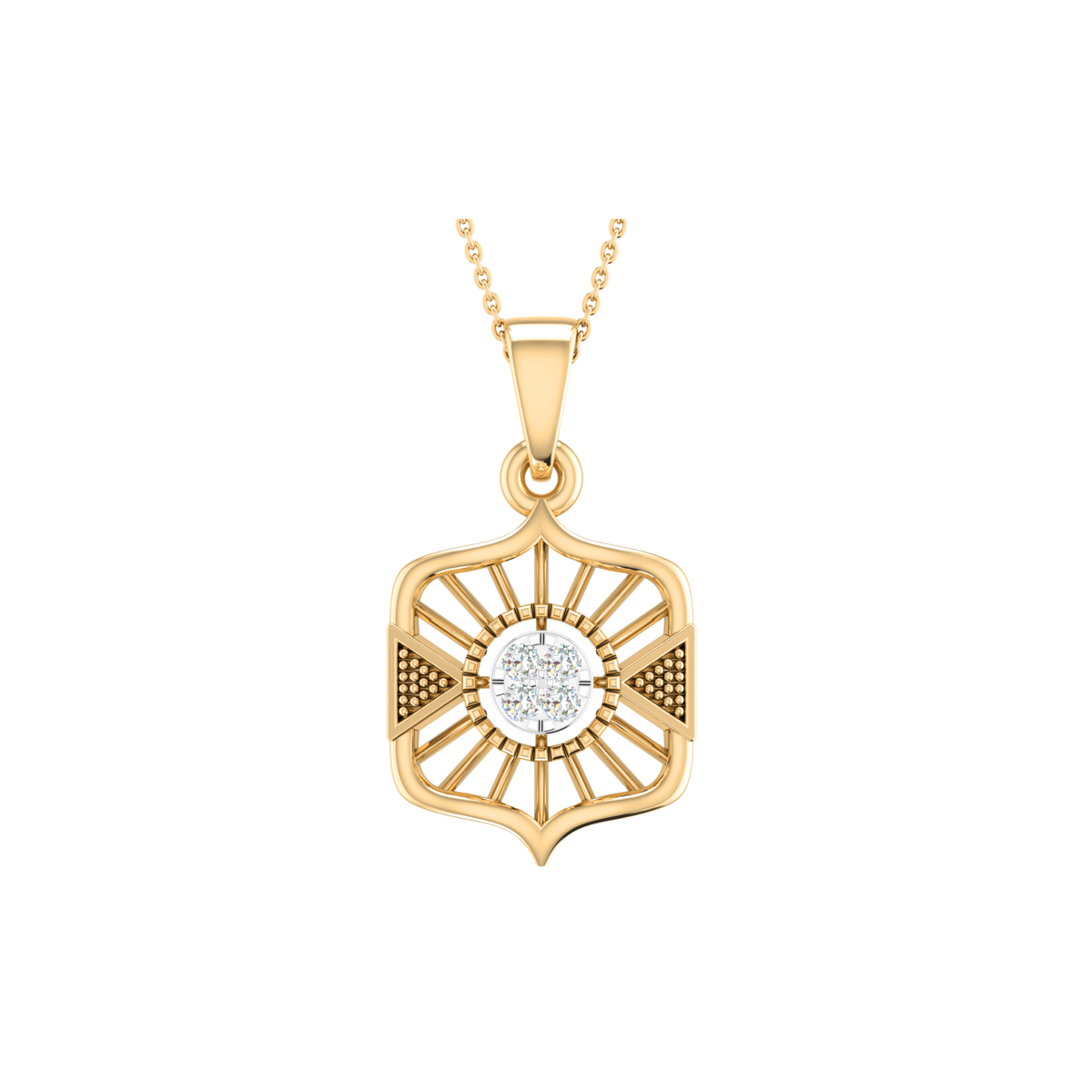 18KT ROSE GOLD BETH REAL DIAMOND PENDANT