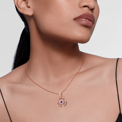 18KT ROSE GOLD JULIA REAL DIAMOND PENDANT