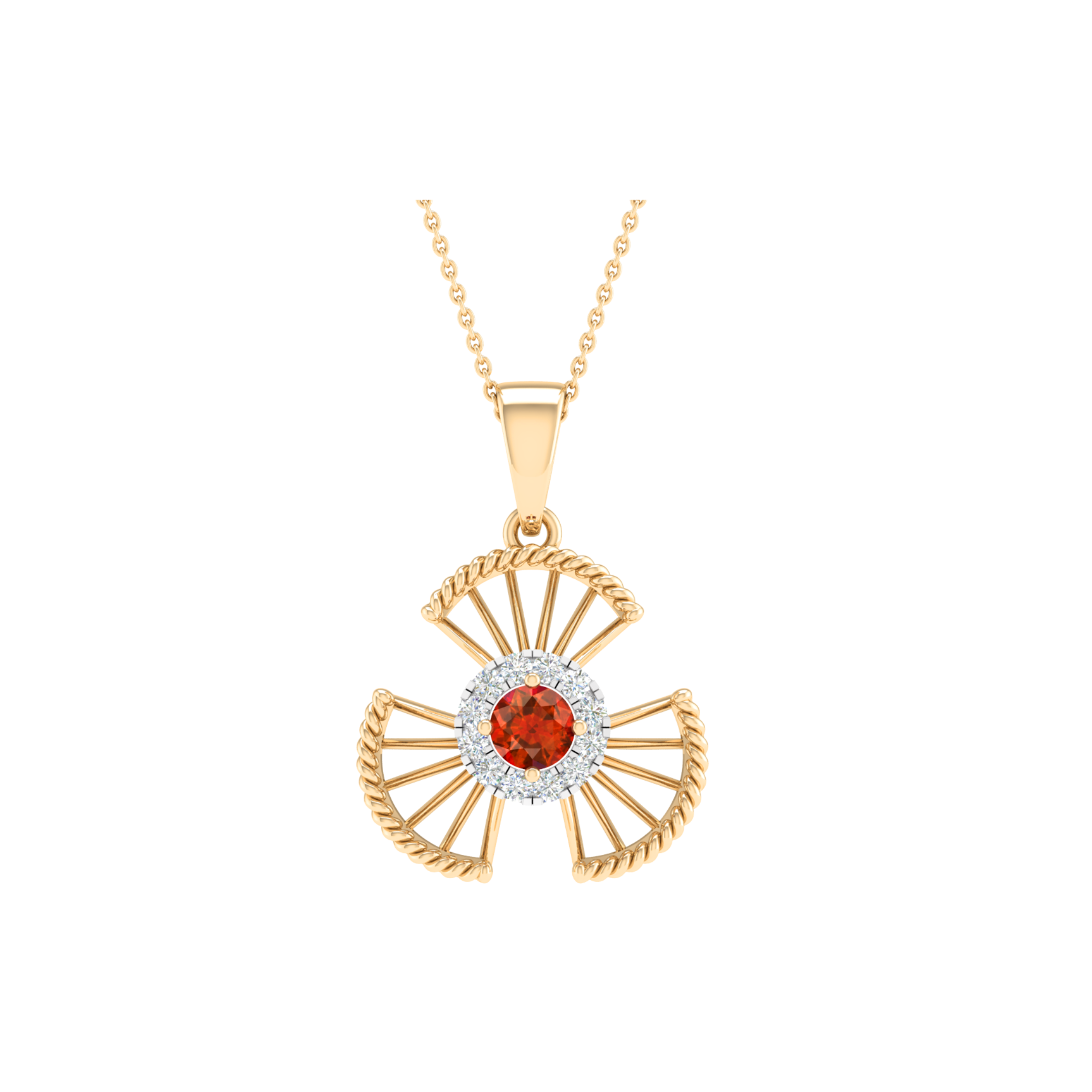 18KT ROSE GOLD JULIA REAL DIAMOND PENDANT