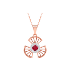 18KT ROSE GOLD JULIA REAL DIAMOND PENDANT