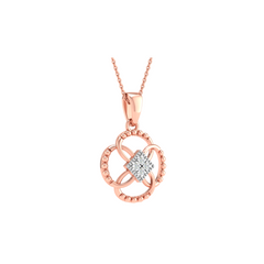 18KT ROSE GOLD LESLIE REAL DIAMOND PENDANT