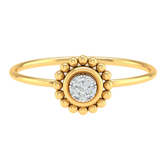 YELLOW GOLD 18KT MADISON REAL DIAMOND RING