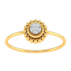 YELLOW GOLD 18KT MADISON REAL DIAMOND RING