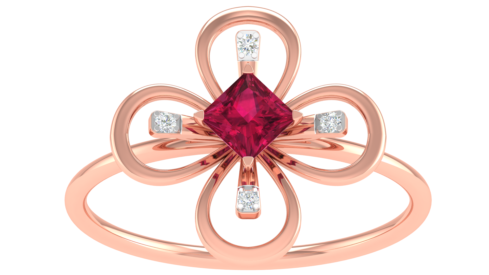 Rosy Diamond Ring