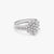 Sterling Silver White Zircon Cluster Ring