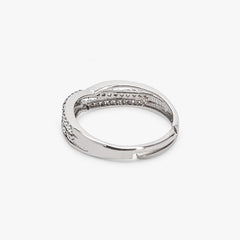 Sterling Silver Twisted Crossover Ring