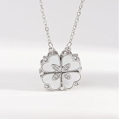 SILVER MAGNETIC HEART NECKLACE