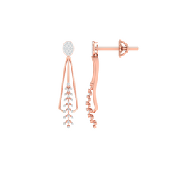 18KT ROSE GOLD JESSICA REAL DIAMOND EARRINGS