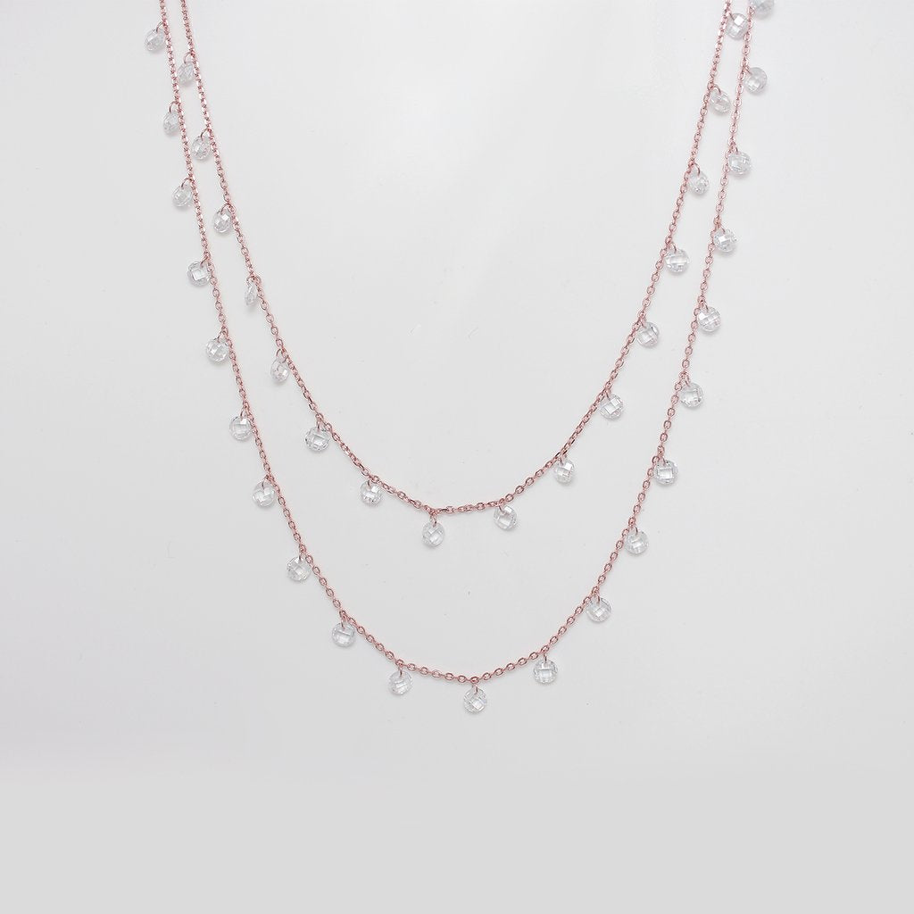 Rose Gold 2 Layered Queens Necklace