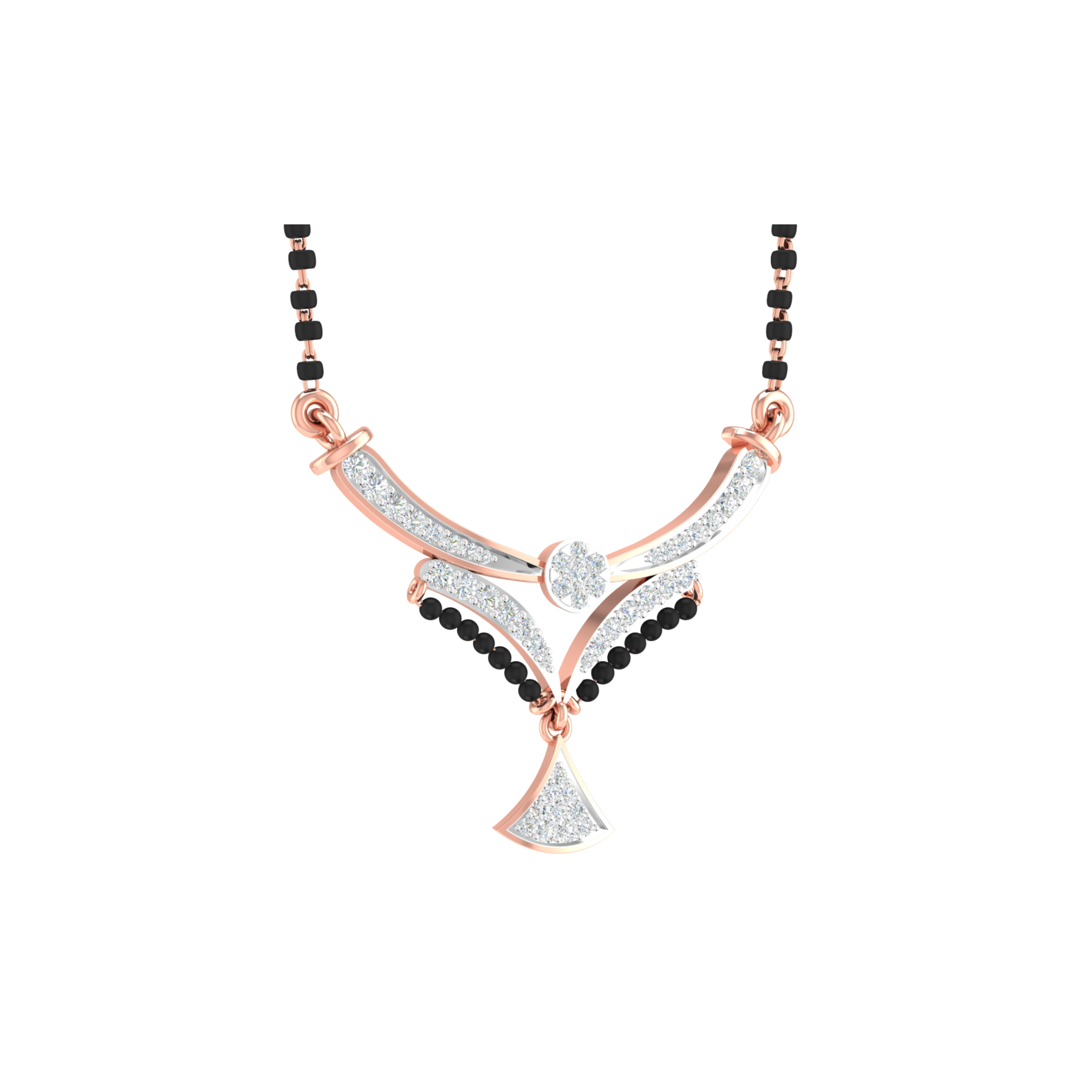 ROSE GOLD 18KT ALIENOR REAL DIAMOND MANGALSUTRA