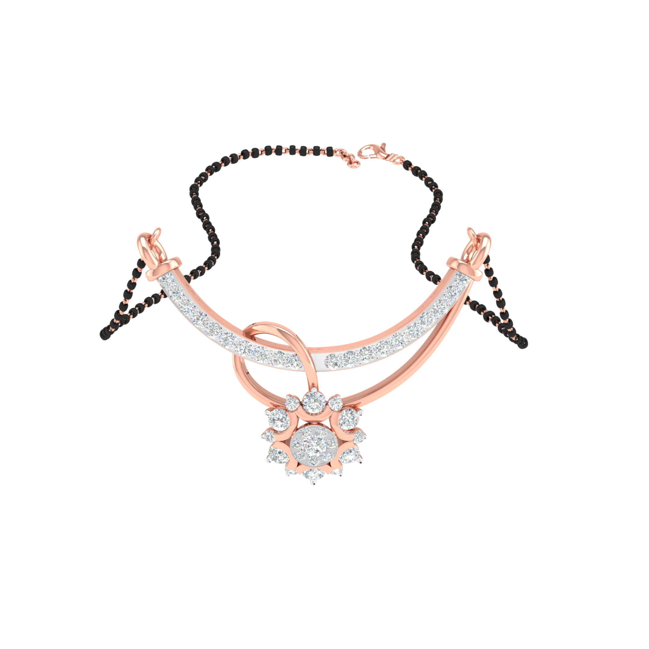 ROSE GOLD 18KT NATALIE REAL DIAMOND MANGALSUTRA