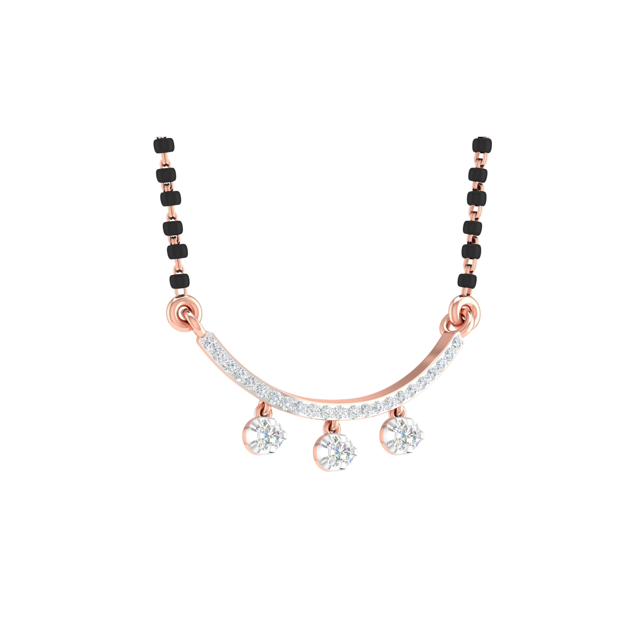 ROSE GOLD 18KT MICHELLE REAL DIAMOND MANGALSUTRA