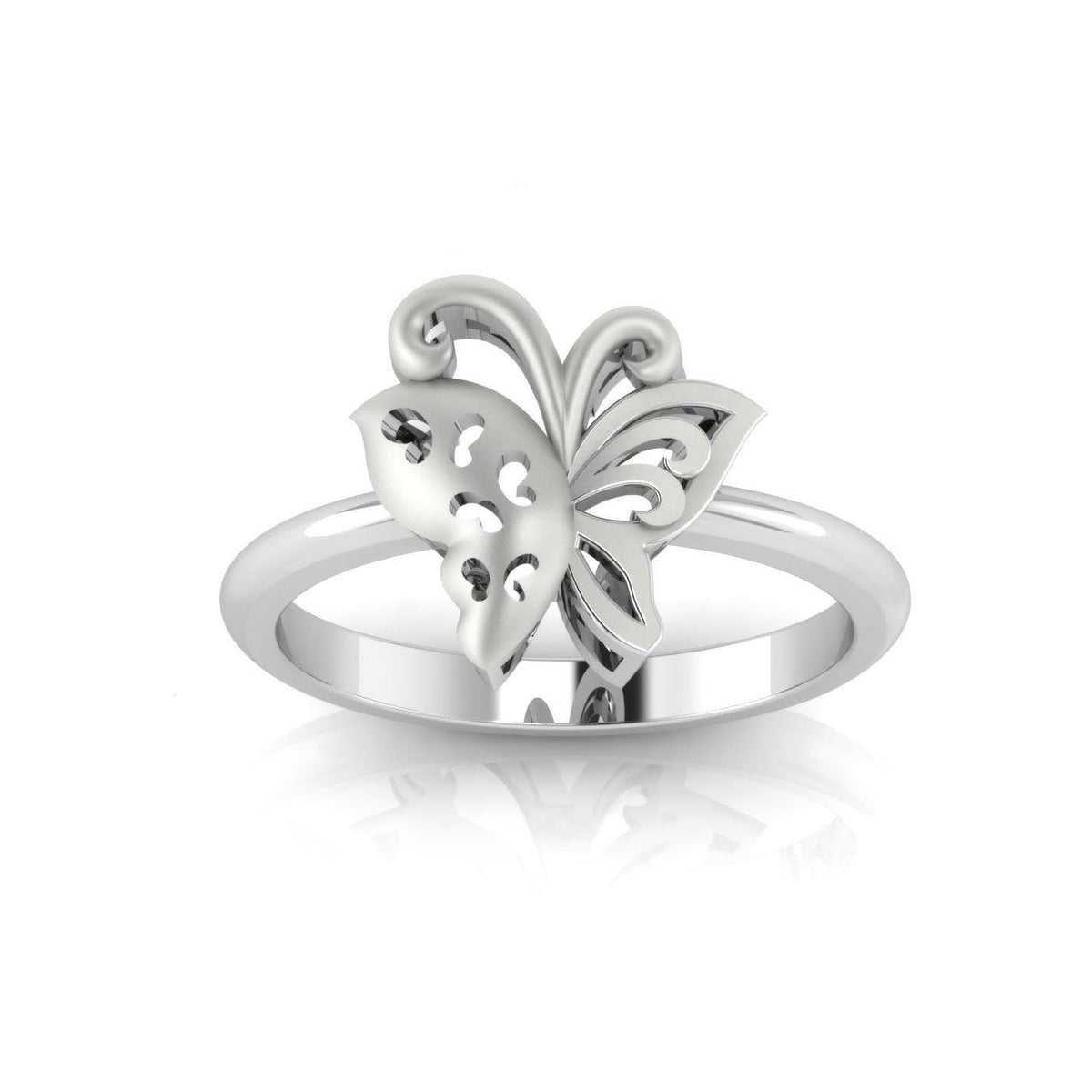 TRISHTY® Pure Platinum Studded Ring For Women's & Girl's