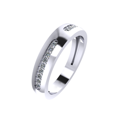 TRISHTY® Pure Platinum Studded Band Ring For Men's & Boy's