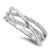 Sterling Silver Twisted Crossover Ring