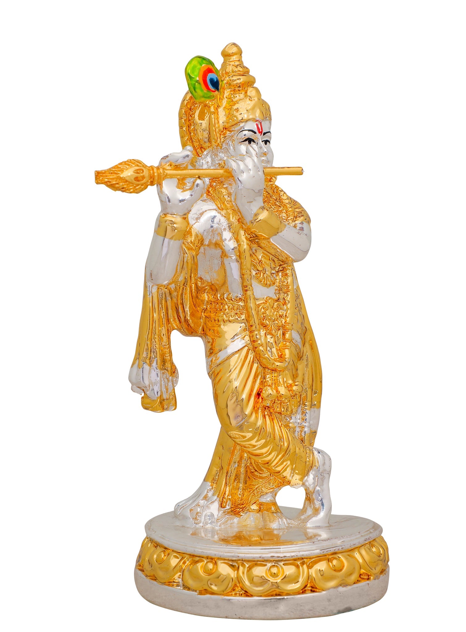 Lord Krishna Murti 999 Gold & Silver Plated