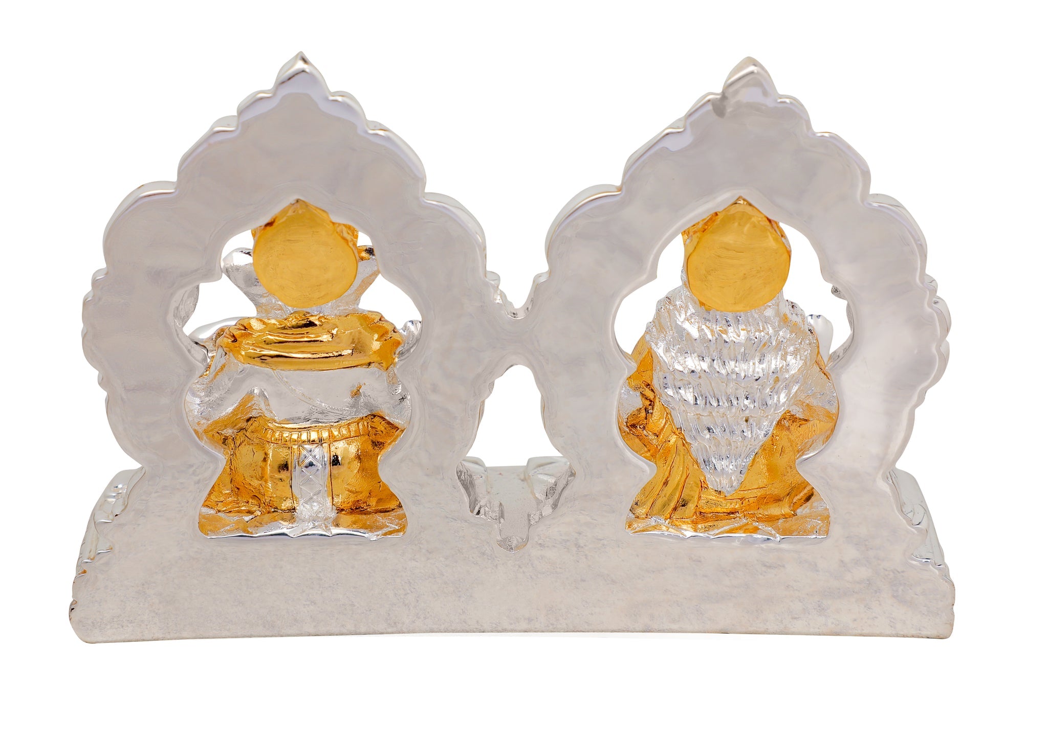 Lord Ganesh & Laxmi 999 Gold & Silver Plated Murti